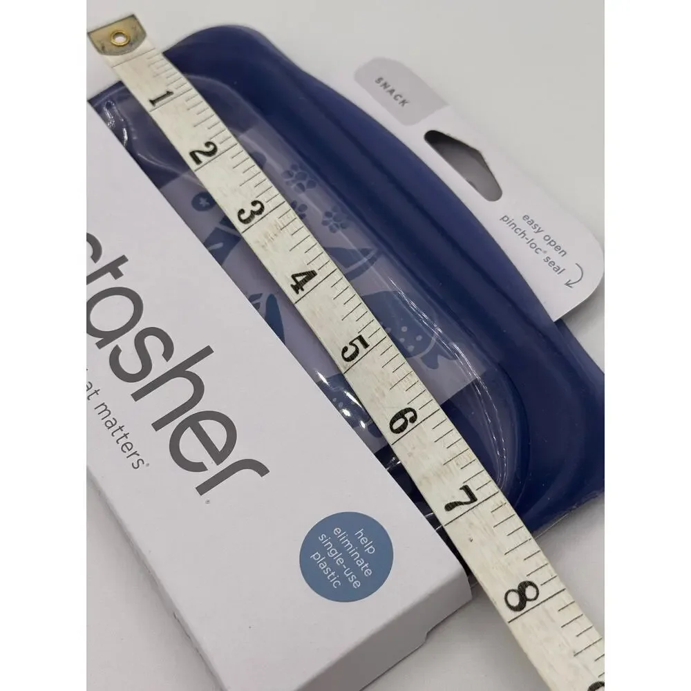 Stasher, Reusable Silicone Snack Bag, Deep Ocean